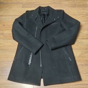 7 For all Mankind | Black Wool Coat